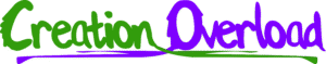 Creation Overload logo in green and purple